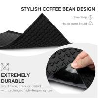 Tapete para barra, tapetes de 30x15x0,8 CM, tapete de silicona apto para alimentos, tapete antideslizante para servicio de barra, tapete para derrames, negro - details 1