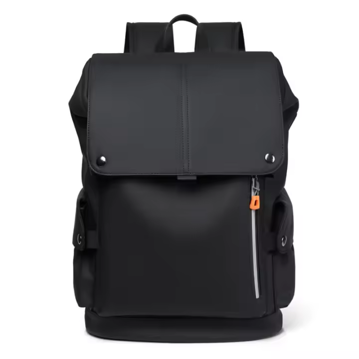 Mochila para ordenador portátil de alta calidad para hombre, morral grande de piel sintética, resistente al agua, con carga USB, para negocios, urbano - 1