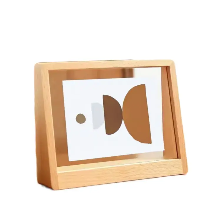 Decoración del hogar, marco de fotos de madera, soporte, álbumes de fotos creativos personalizados, marco de fotos Simple moderno para dormitorio - 1