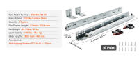 SucceBuy 10 pares de rieles de montaje lateral inferior de cajón de 533,4 mm, pista de acero de extensión de rodamiento de bolas resistente, guías de guía silenciosas de cierre suave, corredores de cocina con mecanismo de bloqueo, 100 libras - details 6
