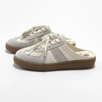 Zapatos de mulas para mujer, mocasines sin cordones con punta redonda, zapatillas para caminar, zuecos perezosos, plataforma de verano, zapatillas Creeper Baotou - details 1