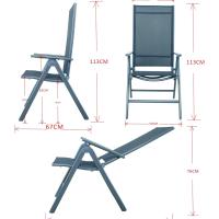 Silla plegable de aluminio Korfu, 67 x 59 x 113 cm, Carbón - details 53