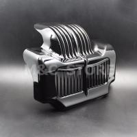 Cubierta de refrigerador de aceite para motocicleta, accesorio negro/cromo para Harley Touring Road King, Electra Street Glide Trike FLHT FLTR FLHX 2011-2015 - details 1