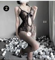 Lencería Sexy para mujer, medias de cuerpo completo, ropa de malla exótica, mono transparente, juguetes de peluche con entrepierna abierta, TRE para mujer y - details 9
