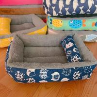 Cama suave para mascotas, colchón con almohada, cálido y cómodo, esterilla de felpa para invierno - details 0