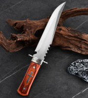 Cuchillo De Acero Inoxidable Con Mango De Madera Para Camping Y Caza Táctica Herramientas De Sobrevivencia Para Auto Defensa - details 10