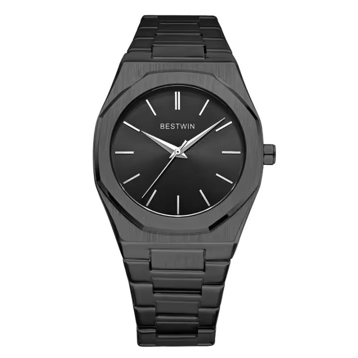 Reloj de hombre impermeable cuarzo mariposa con doble botón - 1