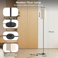 Lámpara de pie LED, lámpara de pie regulable para sala de estar, lámpara de pie con temperatura de 3 colores, lámpara de lectura con pantalla de lino e interruptor de pie - details 30