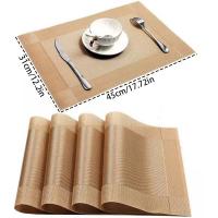 Mantel Individual aislante para mesa, Mantel Individual impermeable con corte artesanal, mantel individual Simple y exquisito para restaurante occidental, 6 uds. - details 7