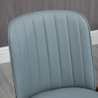 Juego de dos sillas de comedor modernas para cocina, con asiento tapizado de piel sintética y patas de madera, ideal para sala de estar y dormitorio - details 2