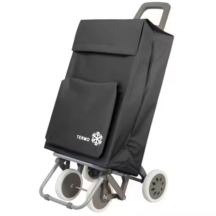 MULTI Carro Carrito de Compra Plegable Ligero Bolsa Termo 90x30x39cm con 4 Ruedas Resistentes - 1