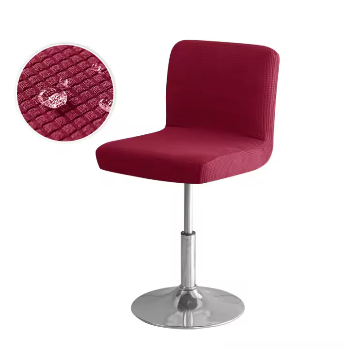 Cubierta de Silla Giratoria de Club en Prueba de Agua Canvas Impermeables Peque y Elástica para Asiento Corta Fabricada en Poliéster Spandex - 1