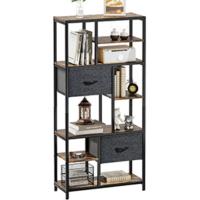 YITAHOME Estantería de árbol, estantería de pie para libros, estanterías altas de madera industriales, estanterías de almacenamiento para sala de estar, oficina en casa, estantería blanca - details 17