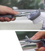 Juego de limpieza de cocina con dispensador de jabón de cabezal extraíble 2 en 1 con mango largo y cepillo para lavavajillas - details 3