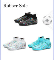 Zapatos de fútbol de marca para hombre, botas de fútbol de tobillo alto para niño, zapatillas de deporte de entrenamiento de hierba antideslizantes para exteriores, tacos, zapatillas de fútbol TF/FG - details 6