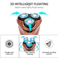 Máquina de Afeitar Eléctrica 3D Recargable para Hombres - Afeitado Húmedo y Seco - Pantalla LED - details 1