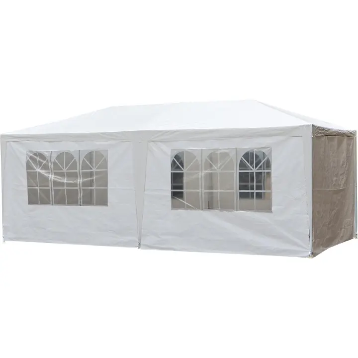 Carpa de Jardín 3x6 M Carpas para Fiestas al Aire Libre Carpa Blanca con Paredes Laterales y Ventanas - 1