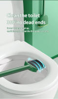 Cepillo De Inodoro Con Soporte Y Pared Acolchado De Silicona Para Baño Cepillo De Limpieza Con Mango Largo Estilo Pared Y Pie De Máquina - details 8