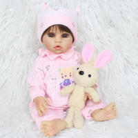 Muñeca de bebé Reborn de cuerpo completo de silicona para niña, juguete de vinilo de 19 pulgadas, vestido de bebé, regalo de cumpleaños, casa de juegos para bañarse, 48 CM - details 1
