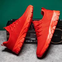 Zapatillas para correr al aire libre tejidas voladoras para hombre, calzado deportivo informal, cómodo, ligero y transpirable - details 2