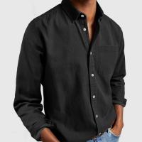 Camisa Hombre primavera-verano casual minimalista Camisa informal de otoño para hombre, camisa con cuello vuelto, a la moda, para exteriores - details 1