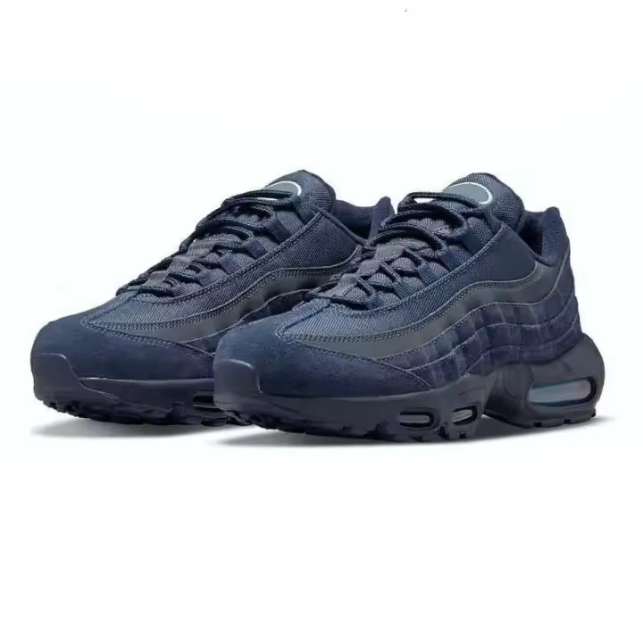 95 Hombres Mujeres Zapatos para Correr 95s Zapatillas de Deporte Azul Marino Oscuro Clásico entrenadores us13 - 1