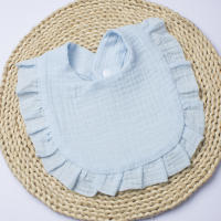 Babero de gasa para niños y niñas, algodón puro, color caramelo, cómodo babero para Saliva, toalla de Saliva de encaje de color sólido para bebé, productos para bebé - details 32