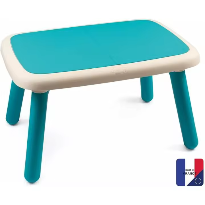 Elegante Mesa de Niños de Plástico Estable a Rayos UV Diseño Sólido, Duración de 18 Meses, Color Blanco - 1