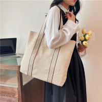 Bolsos hechos a mano para mujer, bolso de playa tejido de paja, gran capacidad, Asa superior, Verano - details 3