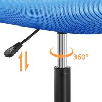 Silla Escritorio de Oficina Ergonómica Silla Giratoria Altura Ajustable sin Reposabrazos Asiento Malla Rosa - details 44