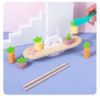 Juego de equilibrio de rábano Conejo, juguetes sensoriales para niños pequeños, bloque de equilibrio de peso - details 2
