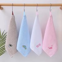 Toalla de algodón para niños, toalla cuadrada de dibujos animados de color sólido, suave, absorbente, para saliva, para bebés y niños pequeños - details 6