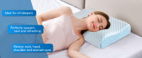 Almohada ergonómica de espuma viscoelástica, con diseño refrescante, para alivio de hombros - details 3