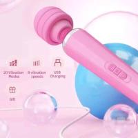 Vibrador Av potente con USB para masturbación corporal, palo de masaje sexual japonés, juguete para adultos para mujer, masajeador de varita mágica inalámbrico de mano - details 2