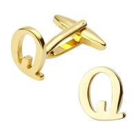 Gemelos de latón pulido a mano para hombre, joyería de alta calidad, chapado en oro, A-Z, 26 letras, moderno, nuevo - details 17
