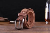 Cinturones de diseñador para hombre, piel de vaca auténtica de alta calidad, color marrón, de lujo,talla grande, 100% grano real - details 41