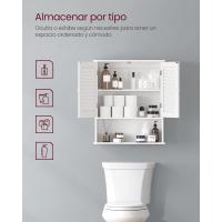 Armario de Pared para Baño Armario Colgante Armario de Almacenamiento con Estante Ajustable - details 5