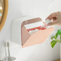 Almohadillas sanitarias montadas en la pared caja de almacenamiento artículos para el hogar clamshell sello a prueba de polvo - details 1