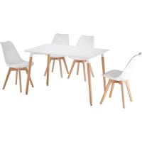 Sillas de Comedor Nórdicas Ergonómicas Material PU Ancho de 2,8cm Diseño de Patas 2 Sillas Grises - details 15