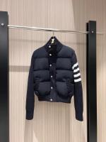 Chaqueta de Pato de Down Blanco de Punto de Diseño Nuevo Abrigo Corto Engrosado para Mujer en Invierno Moda de Viento y Lluvia - details 6