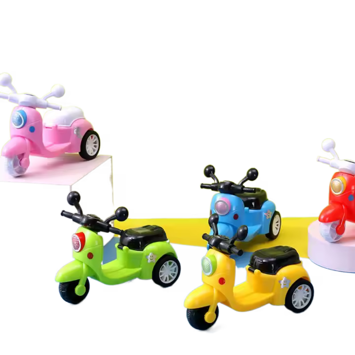 Vehículos de dibujos animados para niños, regalos de cumpleaños, juguete para niña y niño, coche extraíble, coche de inercia, Mini motocicleta, 1 ud. - 1