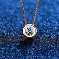 Collar de Oro Real 18k con Colgante de Moissanite 0.5ct Joyería Fina de Diamante AU750 Regalo de Boda o Aniversario para Mujeres 2024 Nuevo Material Metal Recomendado para Mayores de 12 Años - details 1