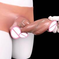 Embalaje privado SEXY FAAK Calzoncillos de silicona con consolador realista hueco grande usable con funda Masturbador masculino Juguetes sexuales para hombres Retraso de la eyaculación - details 18