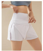 Falda de yoga de cintura alta para mujer, pantalones cortos falsos para correr y fitness, Verano - details 9
