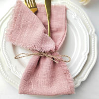 10 Uds. Servilleta de algodón de gasa verde salvia de 32x32cm, servilletas reutilizables para decoración de mesa de Navidad, fiesta de boda, servilletas Retro con rebabas, venta al por mayor - details 3