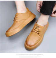 Zapatos de herramientas yuppie de moda transpirables y versátiles, zapatos casuales de suela blanda de cuero genuino para hombres - details 23