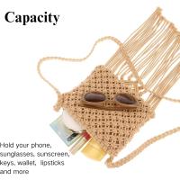 Bolso de Playa de Crochet Mini Bolso de Mano Hecho a Mano para el Verano Cierre con Cordón - details 7