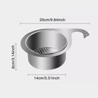 Coladores de acero inoxidable para fregadero de cocina, filtro de drenaje eficiente, recogedor de alimentos - details 3