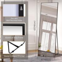 Espejo de pie Cuerpo Entero, 160 × 50 cm Espejos Grandes de Pared, Espejo Pared Cuerpo Entero Rectangular, Espejo tocador de pie, Espejo para Dormitorio, Sala de Estar, Vestuario, Negro - details 1