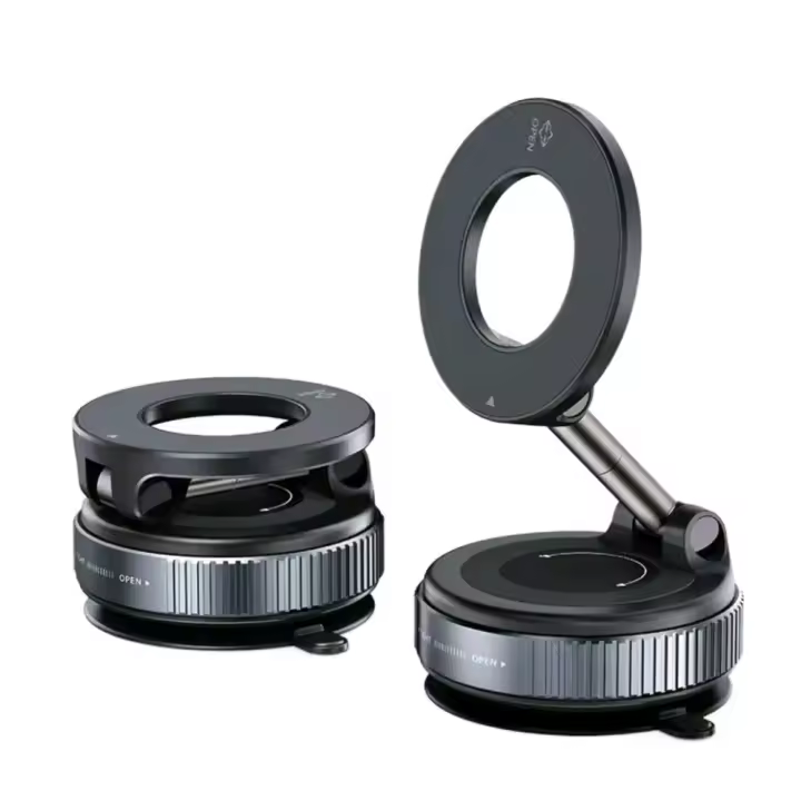 Soporte magnético para teléfono de coche Ventosa de vacío 360 °   Soporte de navegación automático giratorio soporte de adsorción plegable - 1